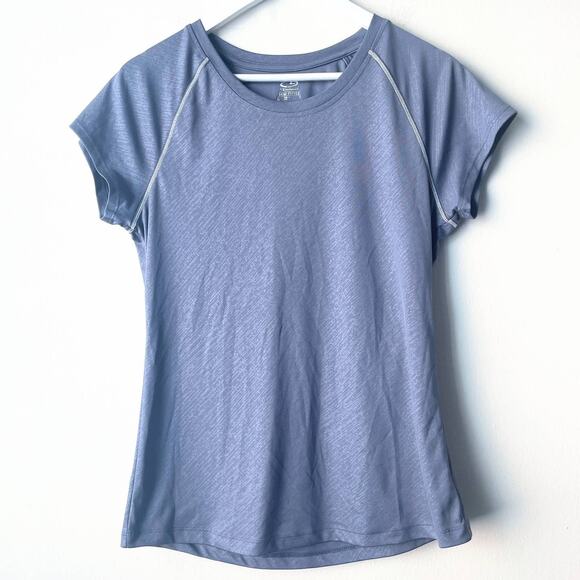 Champion Gray Women's Crewneck Short Sleeve Semi Fitted Active Tee - Size L - Picture 1 of 7